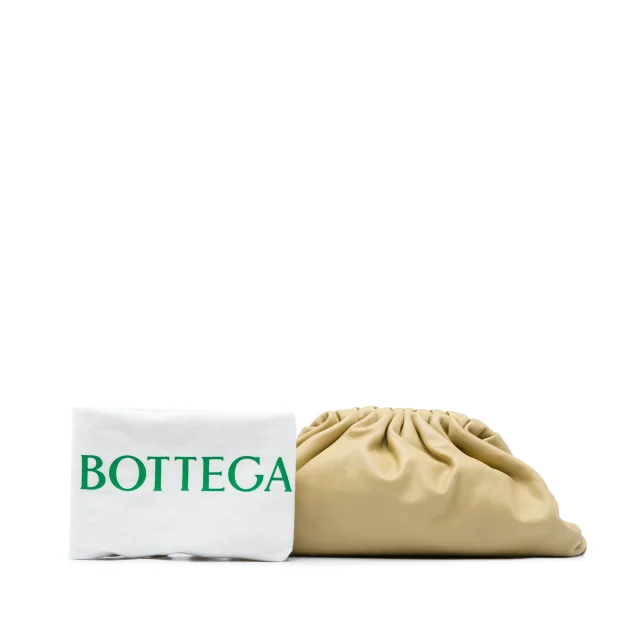 Bottega Veneta Lambskin The Pouch Clutch Bag in Beige Lambskin from Designer Revival, photo 6 of 6