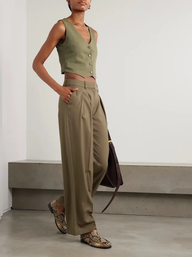 THE FRANKIE SHOP Roma woven vest in Green, photo 2 of 2 from NET-A-PORTER (Canada)