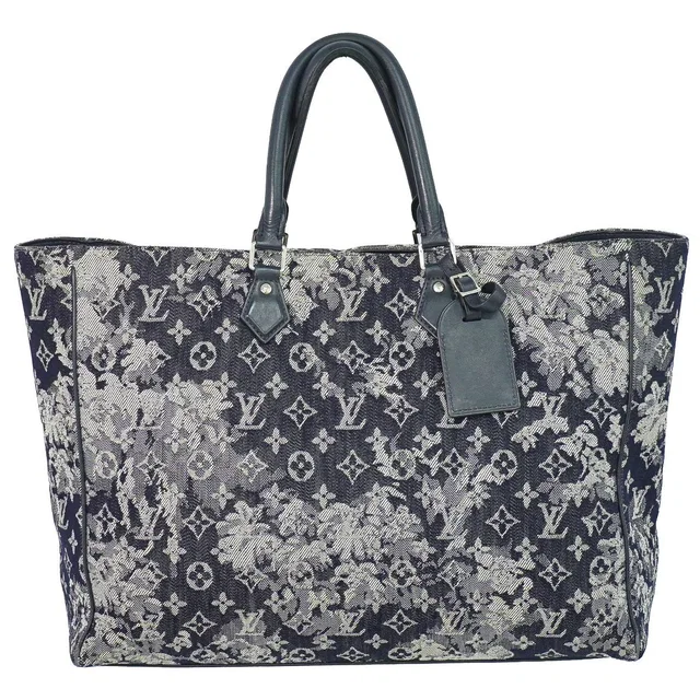 Louis Vuitton Grand Sac Monogram Tapestry Tote Bag Navy in Navy Canvas from The Reluxe