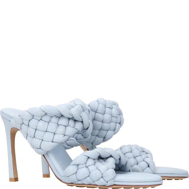 Bottega Veneta The Curve Mule Heeled Sandals in Lambskin from HEWI