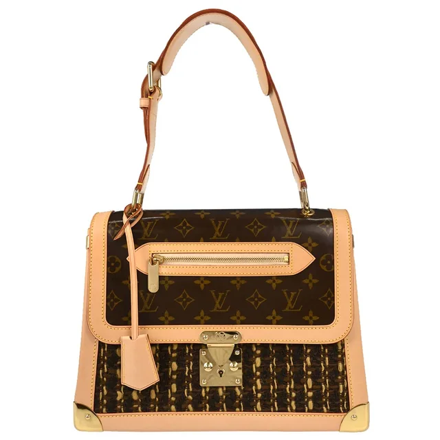 Louis Vuitton Monogram Tweddy GM Shoulder Bag M92821 in Tweed from AMORE Vintage Tokyo