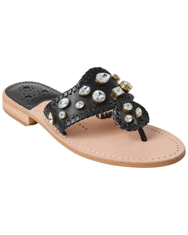 Jack Rogers Jacks Jeweled Leather Sandal, image 1 of 1 from Rue La La