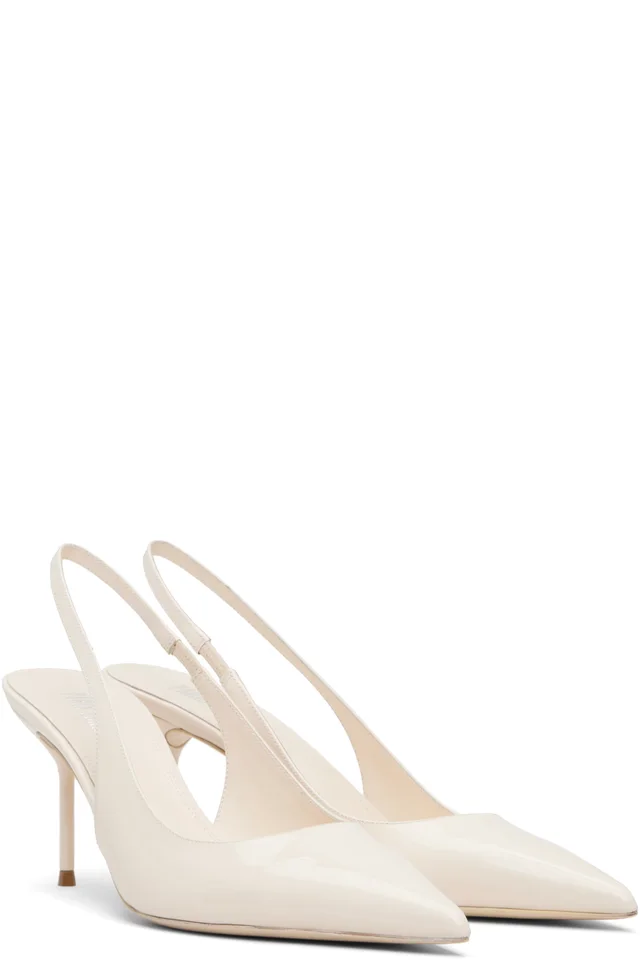 Paris Texas Off-White Lidia Slingback 70 Heels, photo 4 of 5 from SSENSE