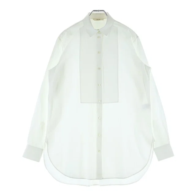 Celine Dress Shirt Long Sleeve Cotton White in White from The Reluxe