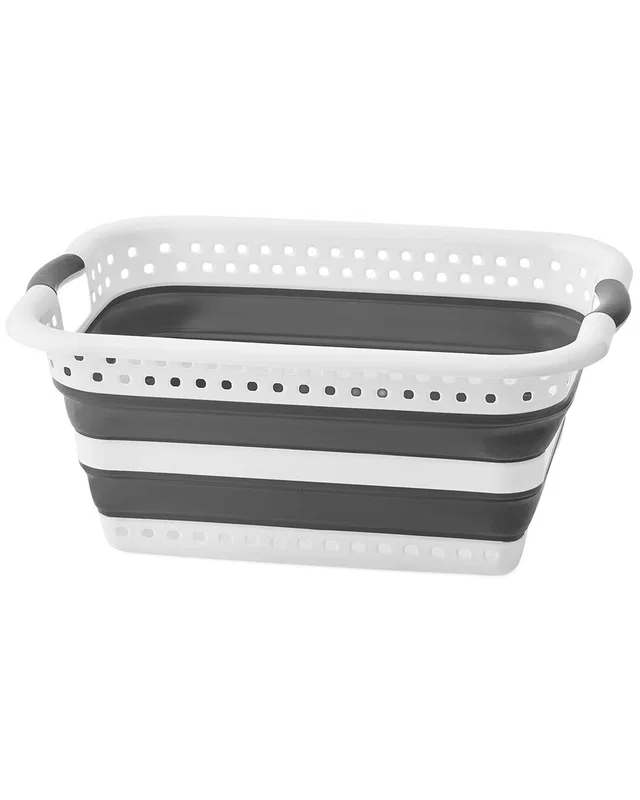 Around The Home Set of 2 Rectangular Collapsable Laundry Bins, image 1 of 1 from Rue La La