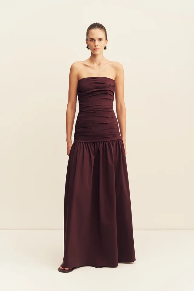Shona Joy CAMPBELL STRAPLESS RUCHED MAXI DRESS - WINE TASTING from Shona Joy, photo 1 of 1