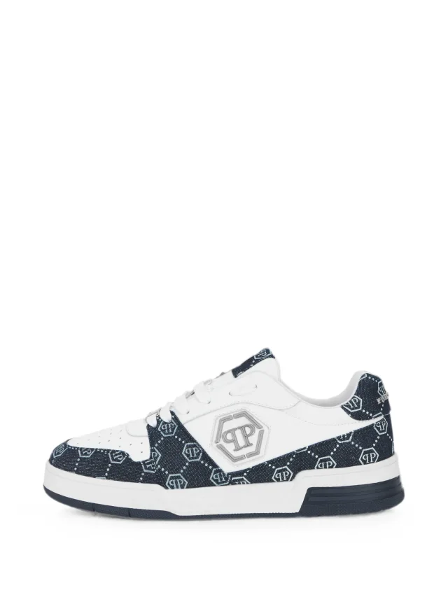 Philipp Plein low-top sneakers P-Force denim monogram in White, photo 5 of 5 from FARFETCH