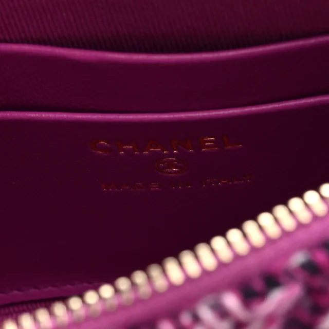 Chanel Quilted Mini Clutch in Purple Tweed from FASHIONPHILE, photo 6 of 11