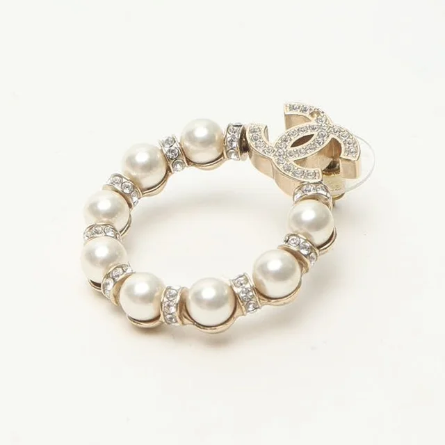 Chanel Coco Mark Rhinestone Pearl Earrings from A Retro Tale, photo 5 of 5