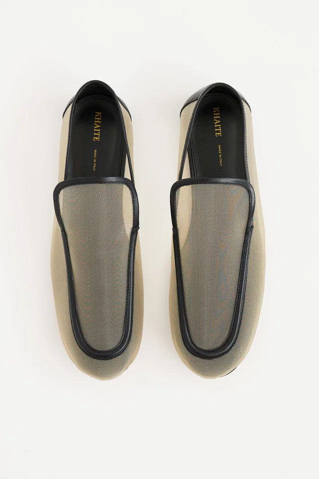 Khaite Alessia Mesh Flat in Leather from VSP Consignment