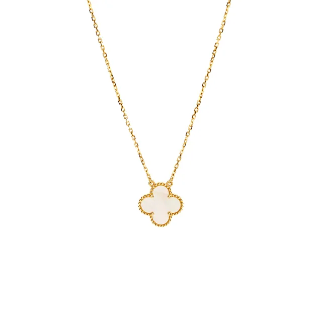 Van Cleef & Arpels Vintage Alhambra Pendant, Yellow Gold, White Mother-of-Pearl in White from EMIER