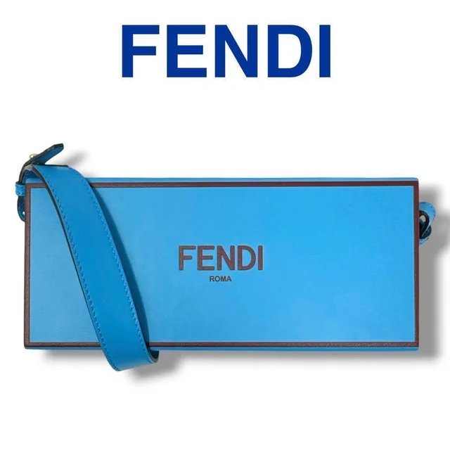 Fendi Shoulder Bag Horizontal Leather Blue in blue Leather from Poshmark