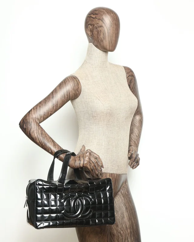 Chanel Patent Chocolate Bar Bag in Brown Patent leather from A Retro Tale, photo 11 of 11