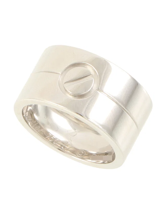 Cartier 18K High Love Ring #57 Silver in Silver from VINTAGE QOO TOKYO