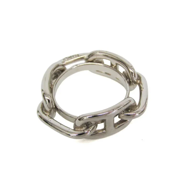 Hermès Scarf Ring Silver Lugate Shane Dunkle in Silver Metal from Elady