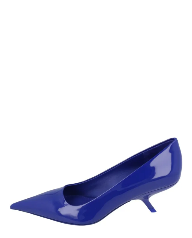 Salvatore Ferragamo Eva 55 Patent Leather Pumps in blue, photo 6 of 6 from ShopSimon