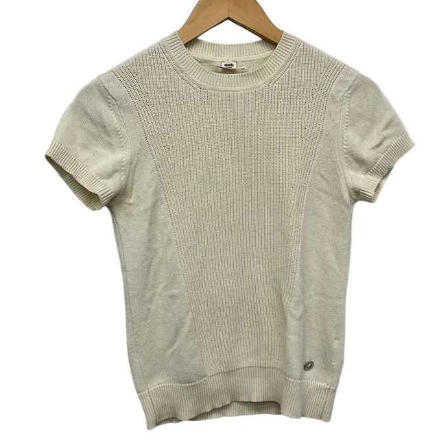 Hermès Short Sleeve Sweater S 3 D 1 Ivory Crew Neck Cashmere Mixed 34 in White Cashmere from The Reluxe