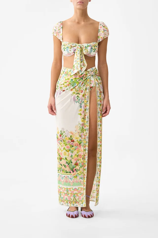 Camilla eBoutique LONG SARONG WITH GATHERED TAB AND LEG SPLIT THE CALL OF CATALONIA from CAMILLA, photo 1 of 1