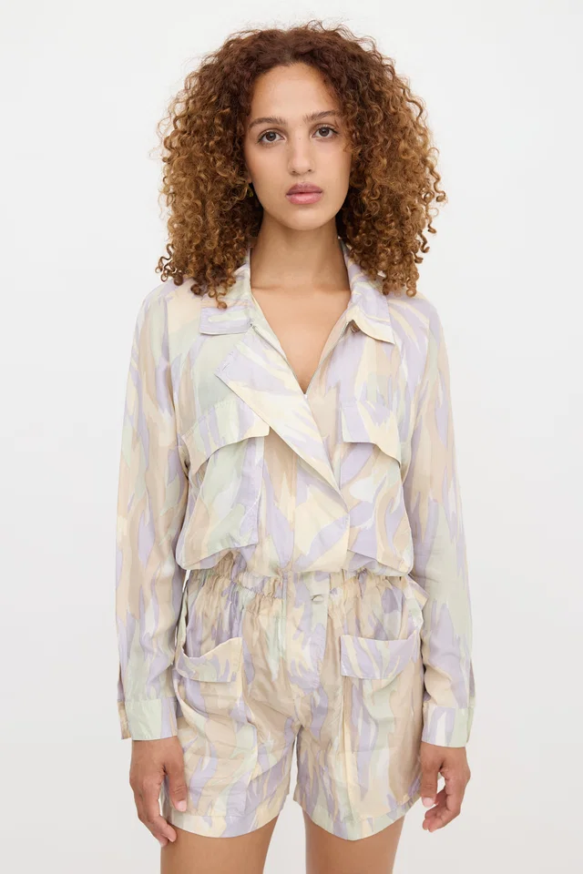 Gucci Cruise 2011 Silk Printed Romper in Multicolor Silk from VSP Consignment