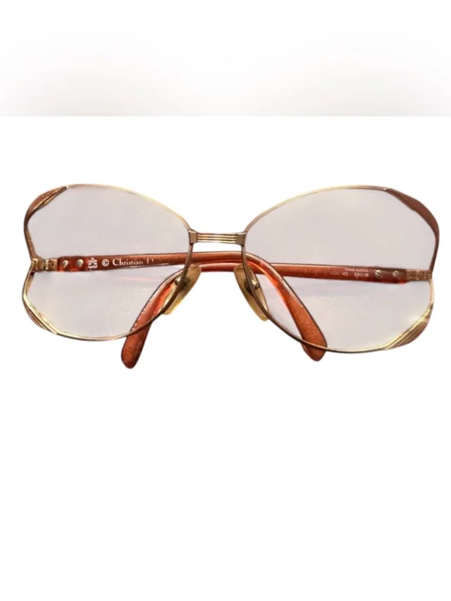 Dior Gold Metal Frame Glasses - For Prescription As Is Preowned in gold|brown|red from Poshmark