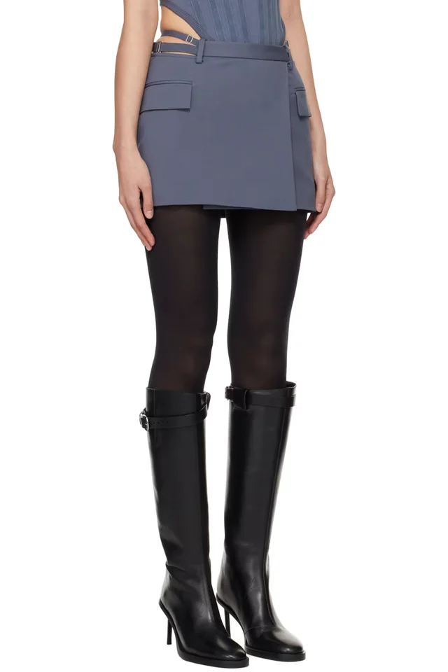 Dion Lee Gray Lingerie Miniskirt, photo 2 of 2 from SSENSE