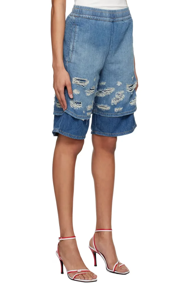 Diesel Blue D-Horty Shorts, photo 2 of 3 from SSENSE