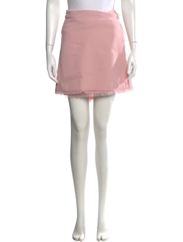 Burberry Wool Mini Skirt in pink Wool from The RealReal