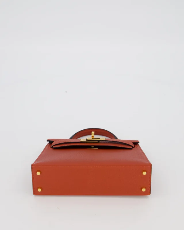 Hermès HSS Mini Kelly II 20 Bag in Blue Goatskin from Sellier, photo 20 of 24