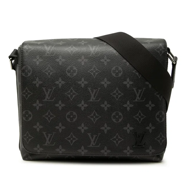 Black Louis Vuitton Monogram Eclipse District PM Crossbody Bag in Black Coated canvas from Designer Revival