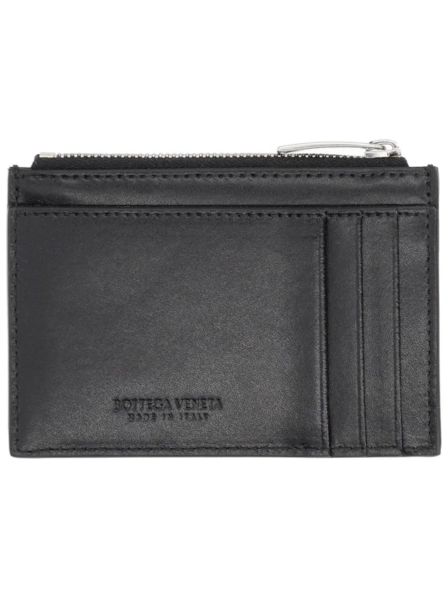 Bottega Veneta Cassette Card Holder — Black Leather Wallets & Purses in Black Leather from HEWI