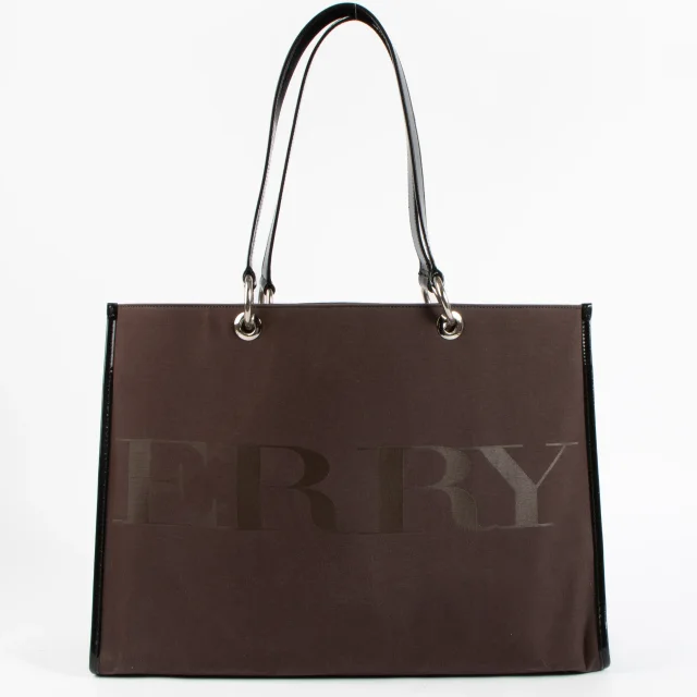Burberry Logo Canvas Large Tote Bag in Black Canvas from Labellov, photo 3 of 5