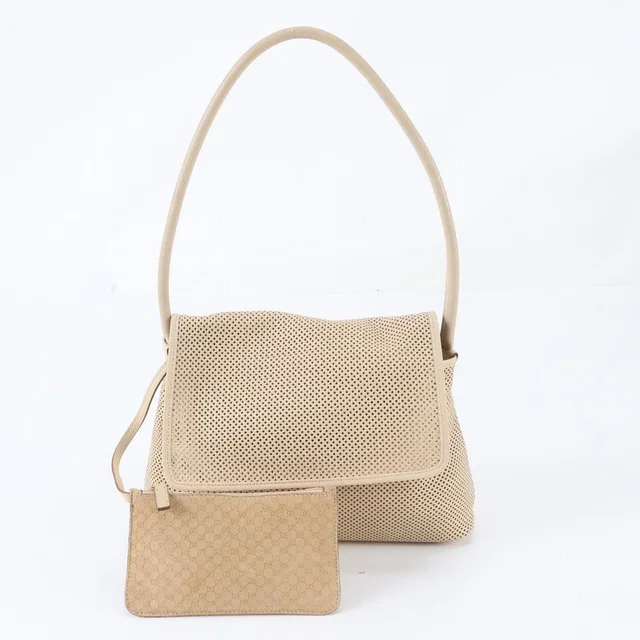 Gucci Perforated Leather Shoulder Bag Tote Hand in Leather from The Reluxe