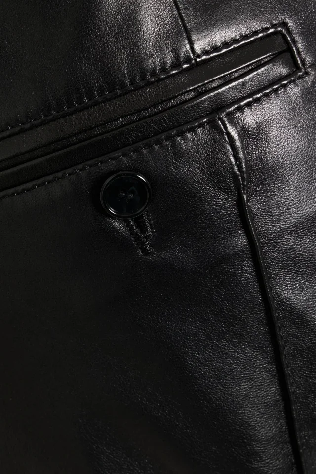 Isabel Marant Banilirok High-Rise Straight-Leg Leather Pants in Black, photo 4 of 4 from THE OUTNET