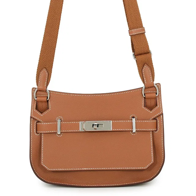 Hermès Jypsiere Mini Gold Silver Evercolor in Gold from The Reluxe