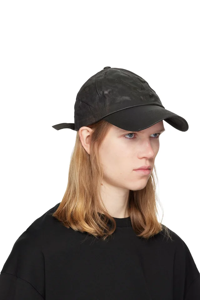 DET BLEV SENT Brown Waxed Cap, photo 2 of 3 from SSENSE
