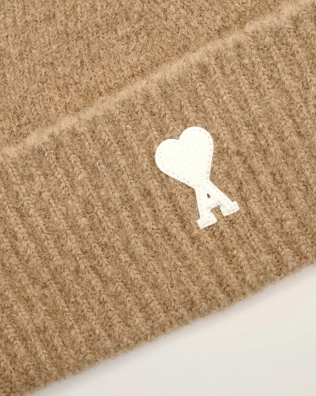 Ami Paris Logo Embroidered Knitted Beanie, photo 3 of 3 from SENSER
