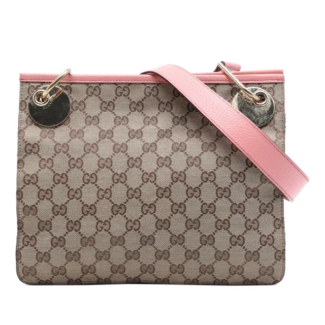 Pink Gucci GG Canvas Eclipse Crossbody in Pink Canvas from Designer Revival
