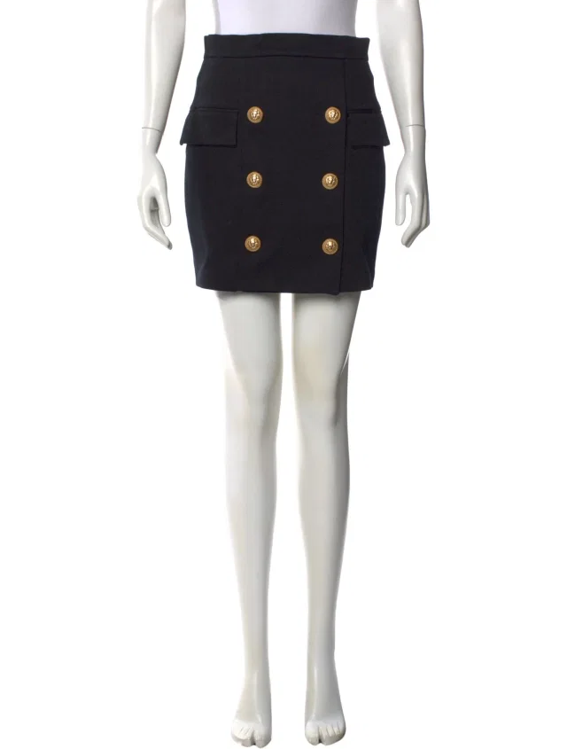 Balmain Mini Skirt in black from The RealReal