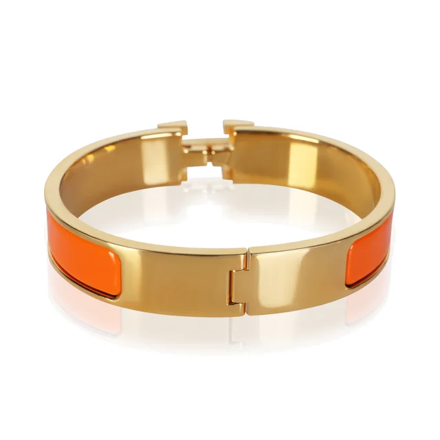 Hermès Gold-Plated Clic H Bracelet in Gold from myGemma, photo 2 of 7