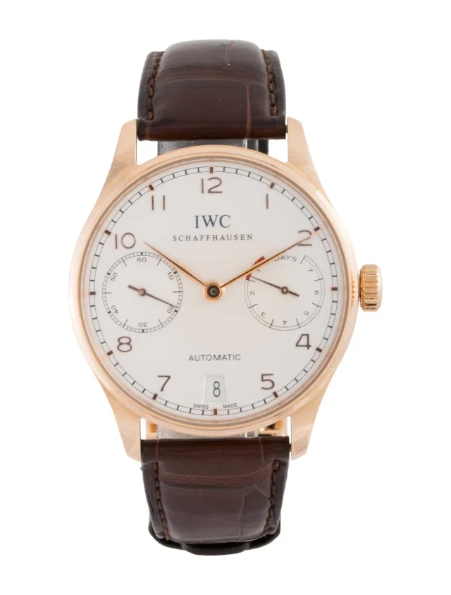 IWC Portuguese 7 Day Power Reserve Watch in multicolor Crocodile from The RealReal