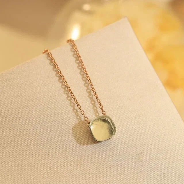 Pomellato Rose Gold Chain With Pale Green Cushion Pendant in pink|green from Poshmark