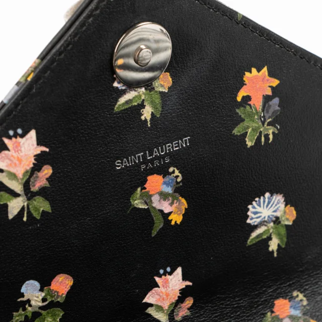 Saint Laurent Floral Medium College Bag in Black from Labellov, photo 7 of 8