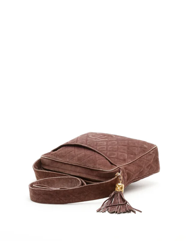 Chanel Large Quilted Suede Camera Bag in Suede from A Retro Tale, photo 5 of 13