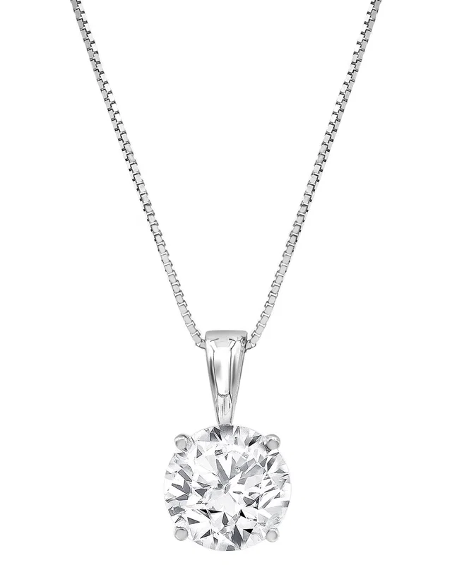 Lab Grown Diamonds 14K 3.00 ct. tw. Lab Grown Diamond Solitaire Pendant Necklace, image 1 of 1 from Gilt
