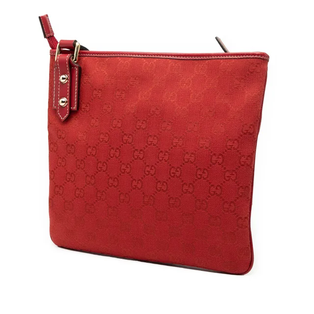 Red Gucci GG Canvas Crossbody in Red Canvas from Designer Revival, photo 2 of 2