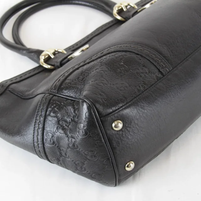 Gucci Guccissima Leather Tote Bag in Black Leather from LuxUness, photo 6 of 9