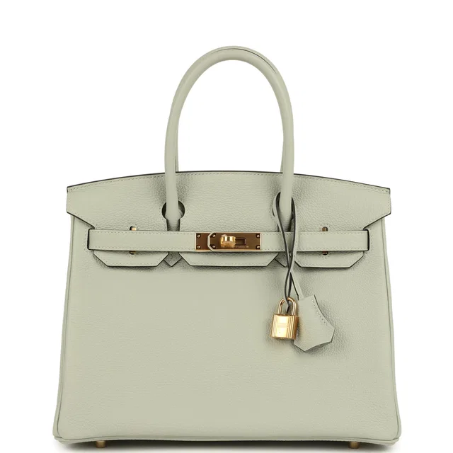 Hermès Birkin 30 Gris Neve Togo Gold Hardware in Grey Togo leather from Madison Avenue Couture