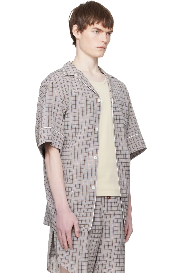 Hed Mayner Gray & Brown SS Shirt, photo 2 of 4 from SSENSE