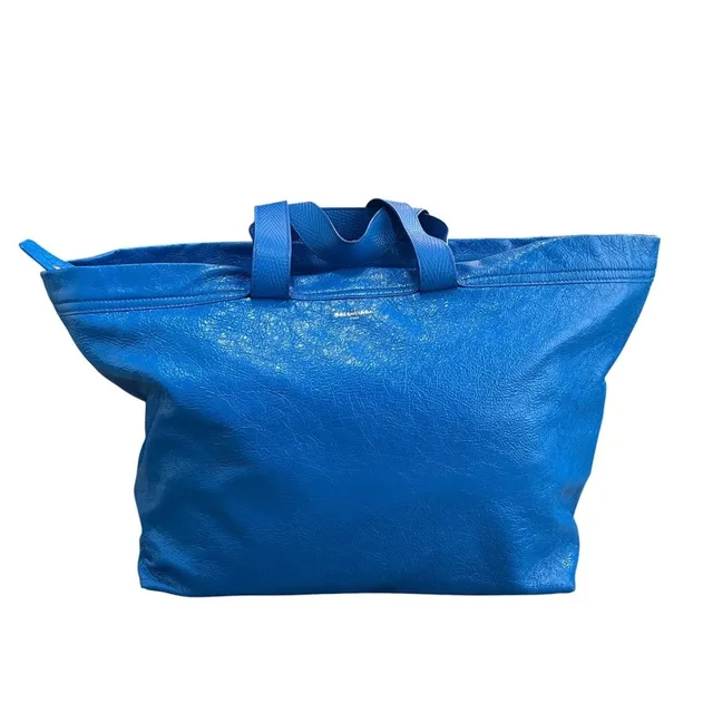 Balenciaga 2017ss Ikea Carry Shopper Arena Extra-Large Tote in blue Lambskin from Grailed