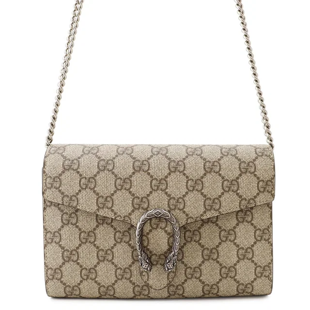 Gucci Dionysus Chain Wallet Beige401231 GG Supreme from GALLERY RARE